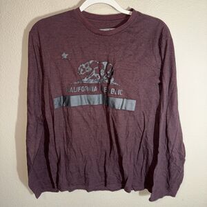 Ring Of Fire Men’s Long Sleeve Shirt Purple California Republic